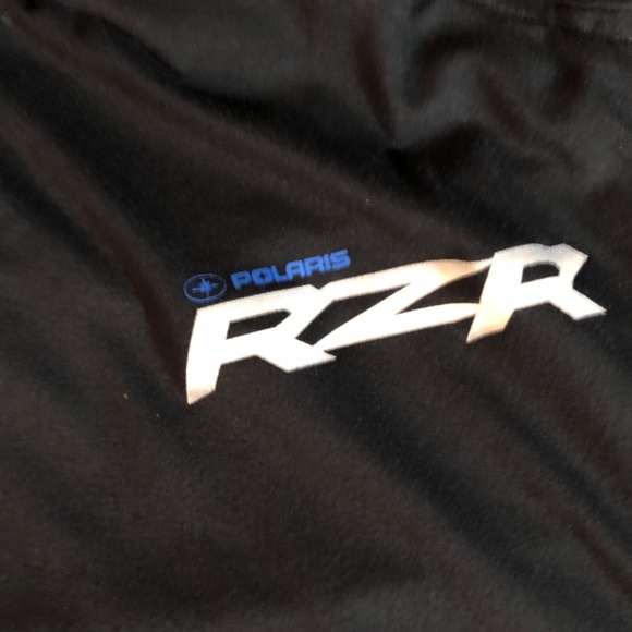 black and blue Polaris RZR quarter-zip tech hoodie lightweight polyester - Picture 2 of 9